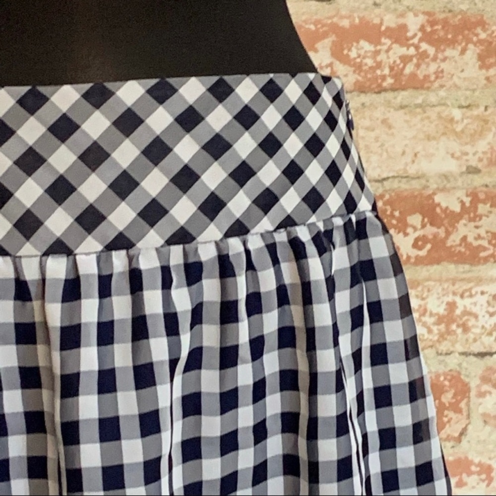 GAP Skirt Gingham Blue White Size 12 - Picture 5 of 9